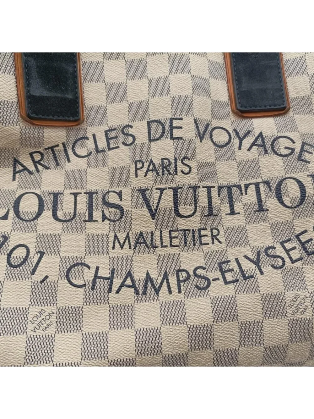 Louis Vuitton Plan Soleil Cava PM Azur Damier Canvas Handbag
